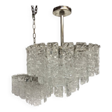 Lot de 2 lustres en verre de murano