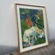 Tableau style Gauguin cadre bois doré