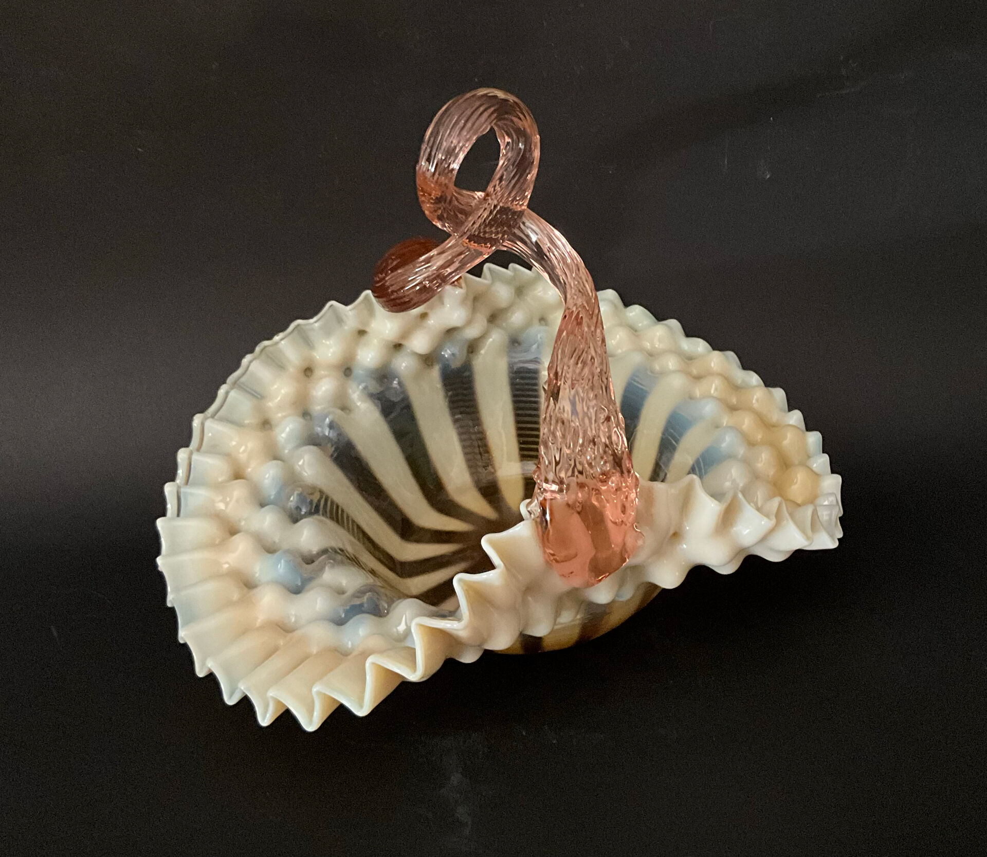 Murano opaline glass bowl, Italy, 1950s-1960s