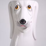 Umbrella holder ceramic dog design italy