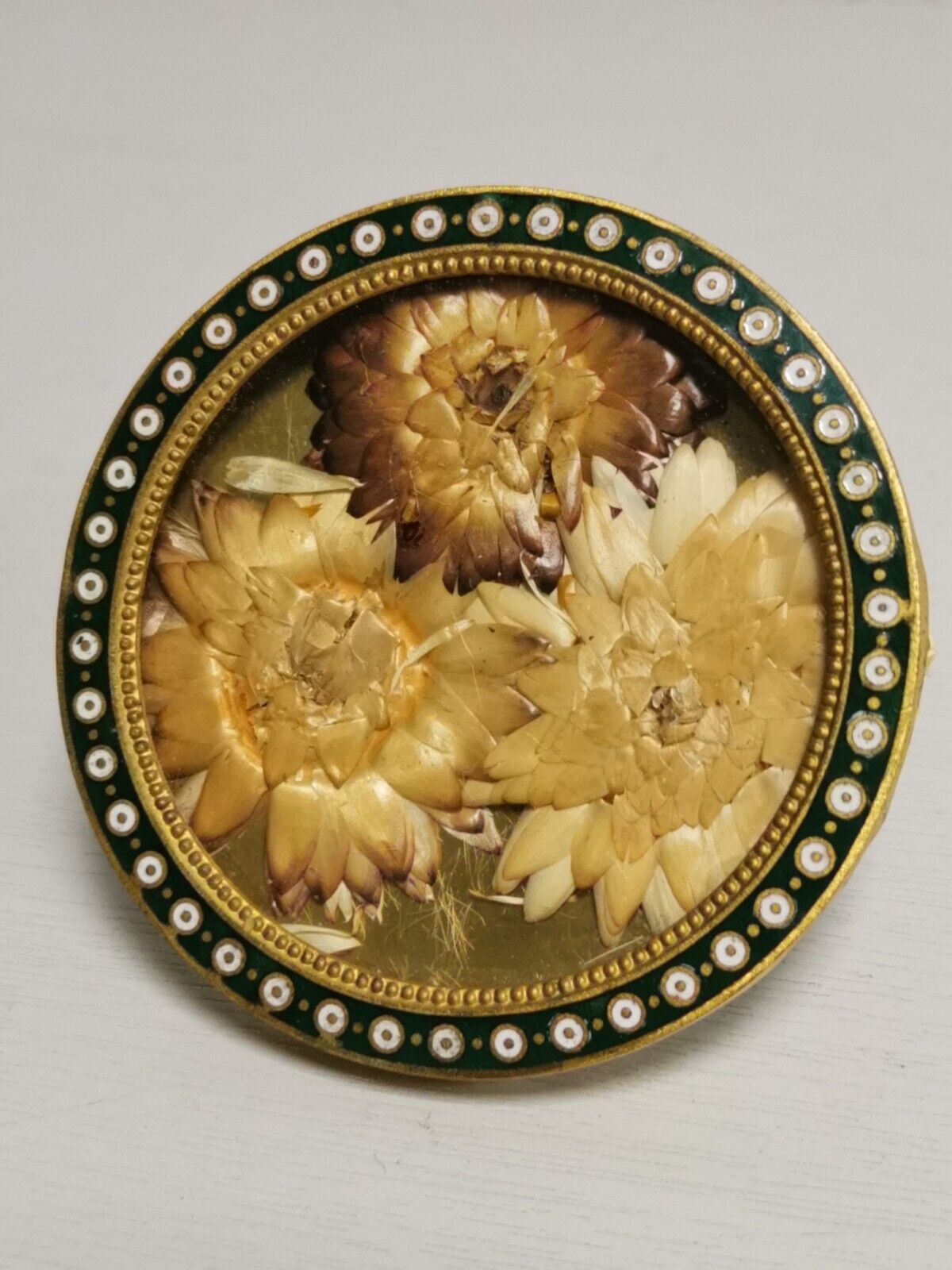 Pair of old Frames Photos / miniature portraits. Cloisonné enamels