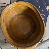 Small enamelled terracotta pot