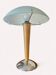 Lampe champignon en chrome et bois