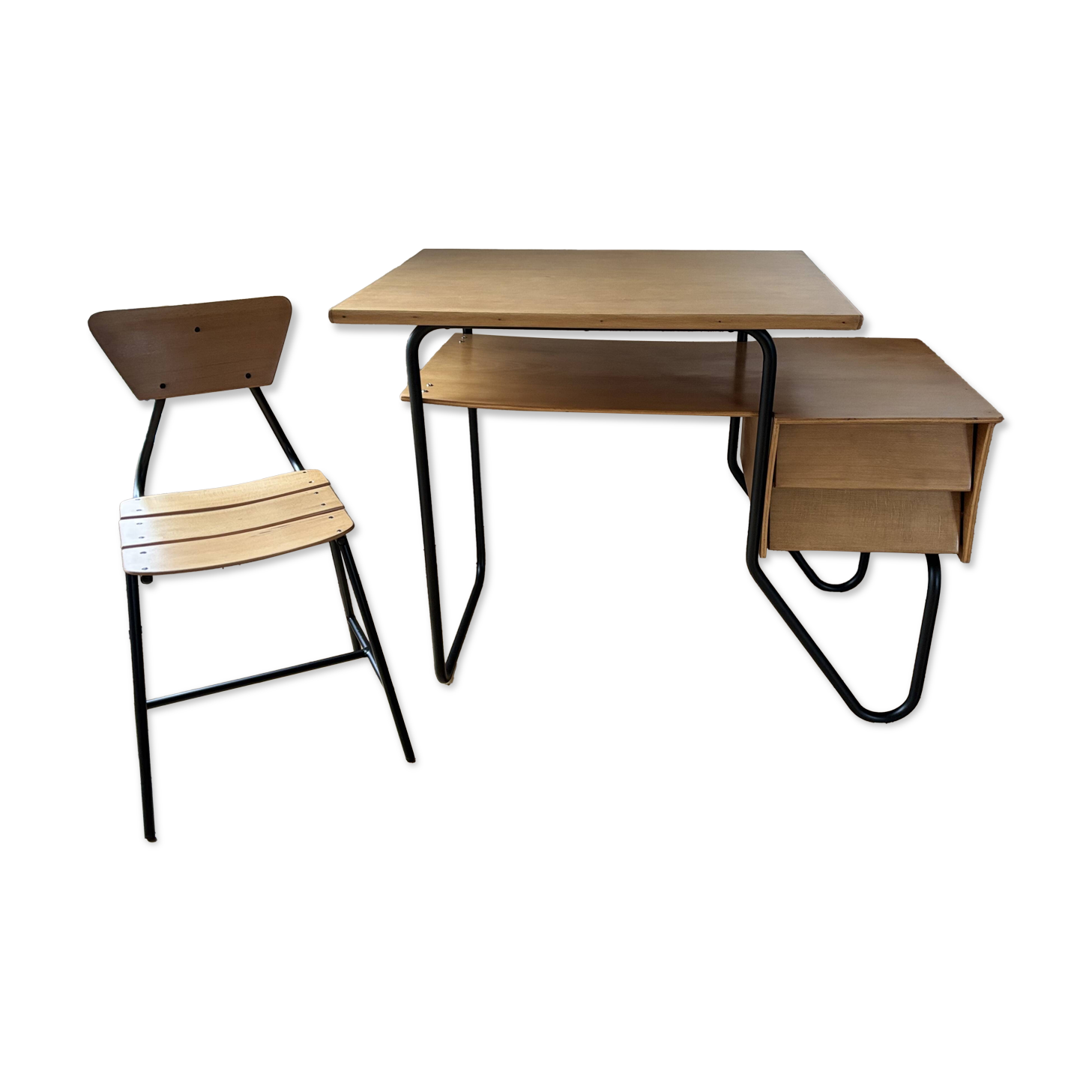 Modernist children's desk and chair