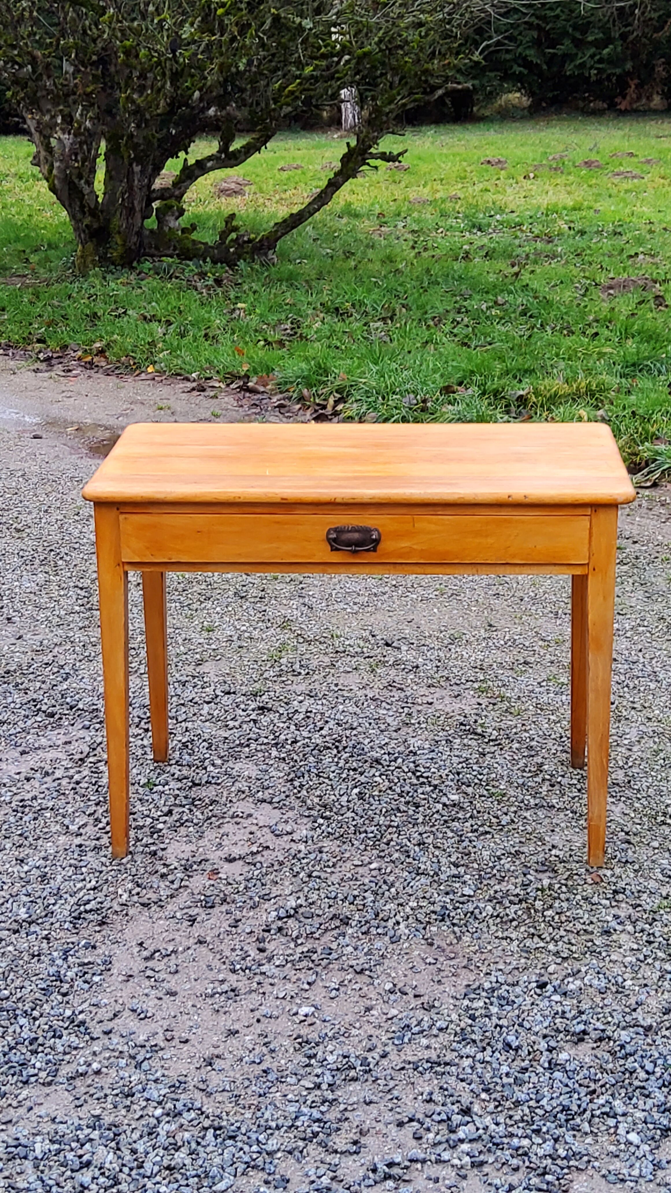 Writing table oak desk feet bobbins from the 50s