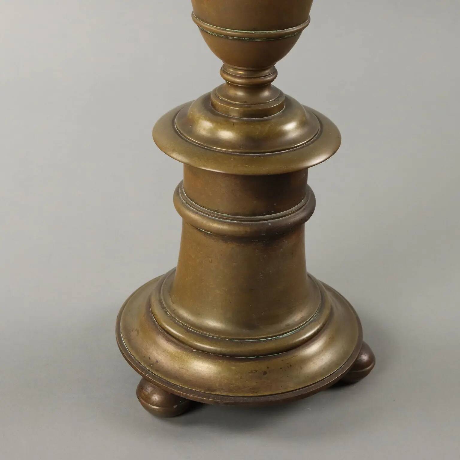 Antique candlestick with lampshade Italy 20th Century