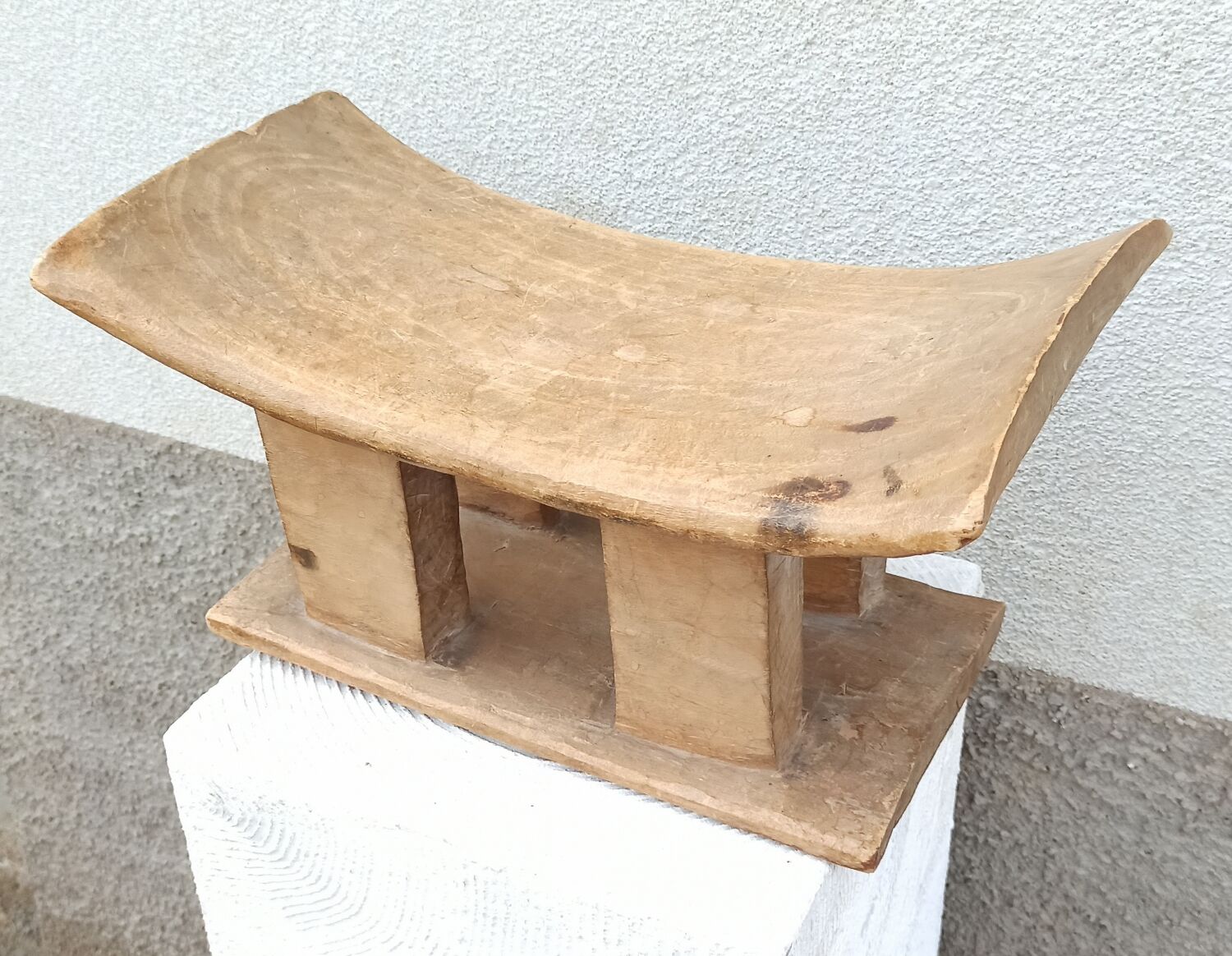 Antique wooden stool Ashanti African art from Ghana