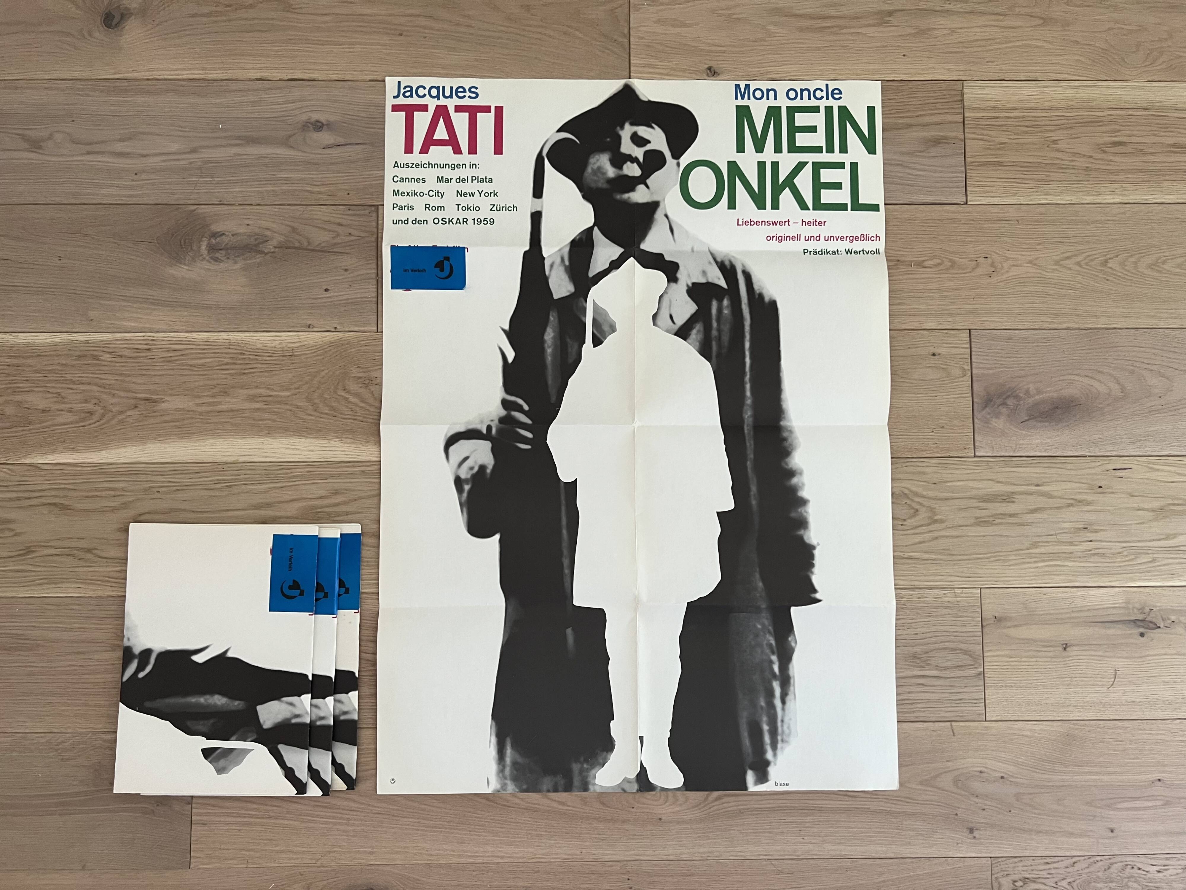 Vintage poster my uncle mein onkel jacques tati