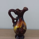 Carafe pichet Vallauris marron et jaune