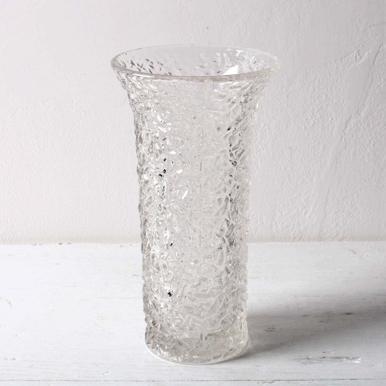 Pressed Glass Vase by Václav Hanuš / Libochovice / Czech Republic / 1970