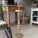 Vintage standing ashtray 50s onyx and brass