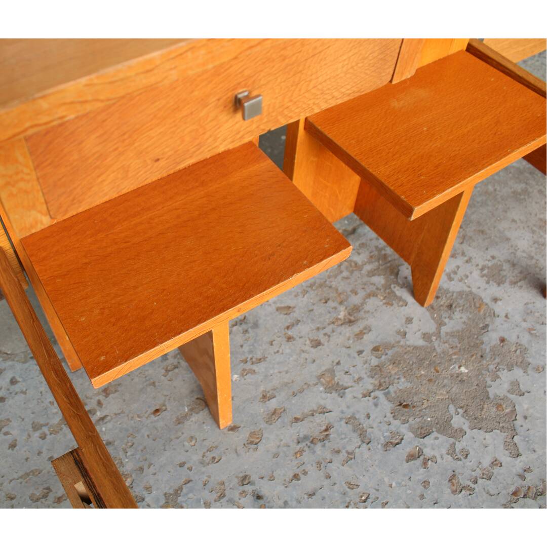 Pair of twin beds and bedside tables 1950