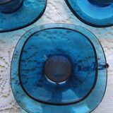 6 blue vereco cups and sub-cups