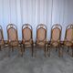 Set of 6 Mid-century Bentwood Cane Dining Chair, Thonet Style, 1970s Yugosl