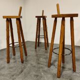 Mid century brutalist bar stools, 1950