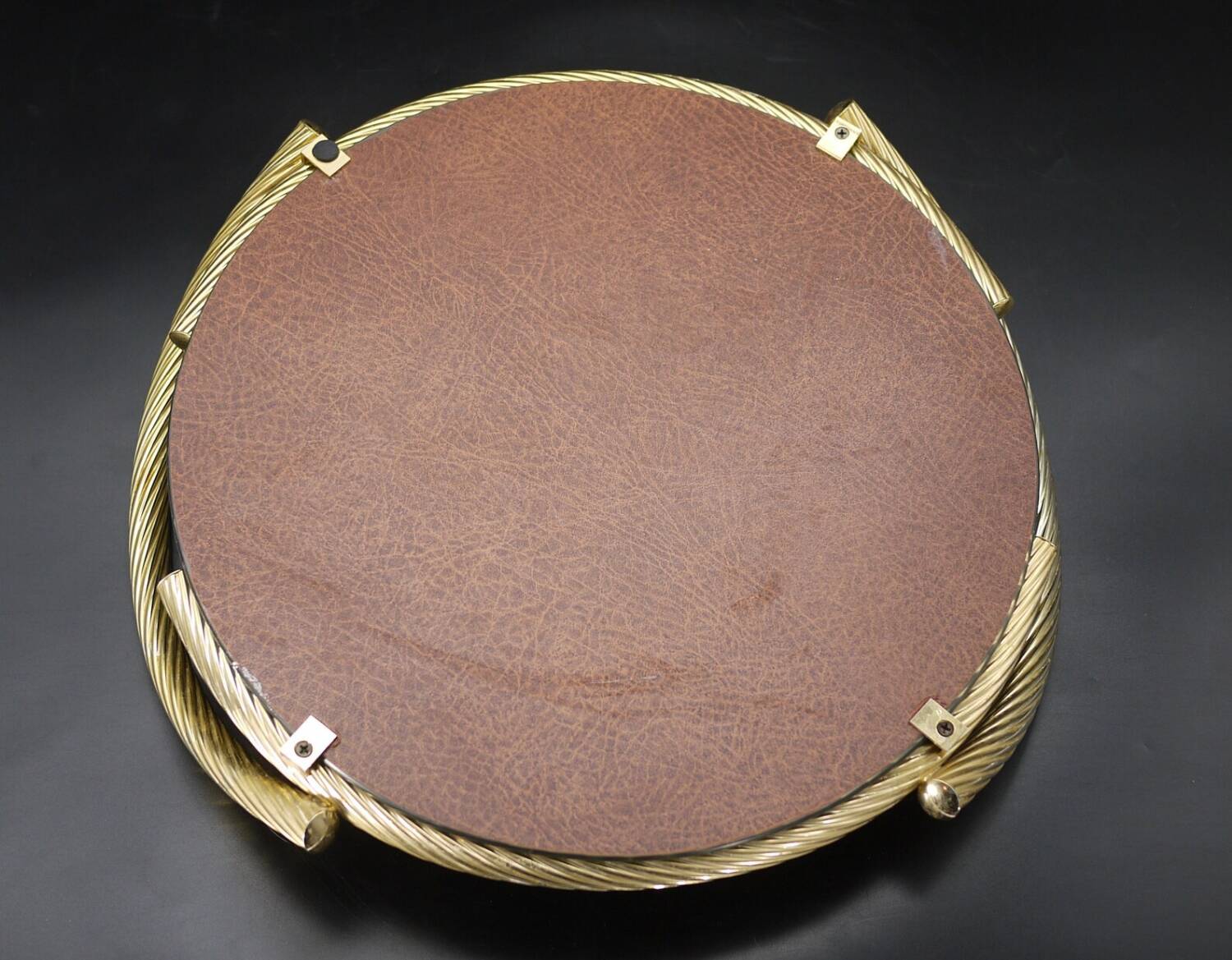 Gilded Rope Serving Tray, French Mirror Tray, Drinks Tray