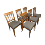 Series of 6 chairs at the etruscan directoire d'epoque in mahogany, 1800