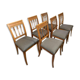 Series of 6 chairs at the etruscan directoire d'epoque in mahogany, 1800