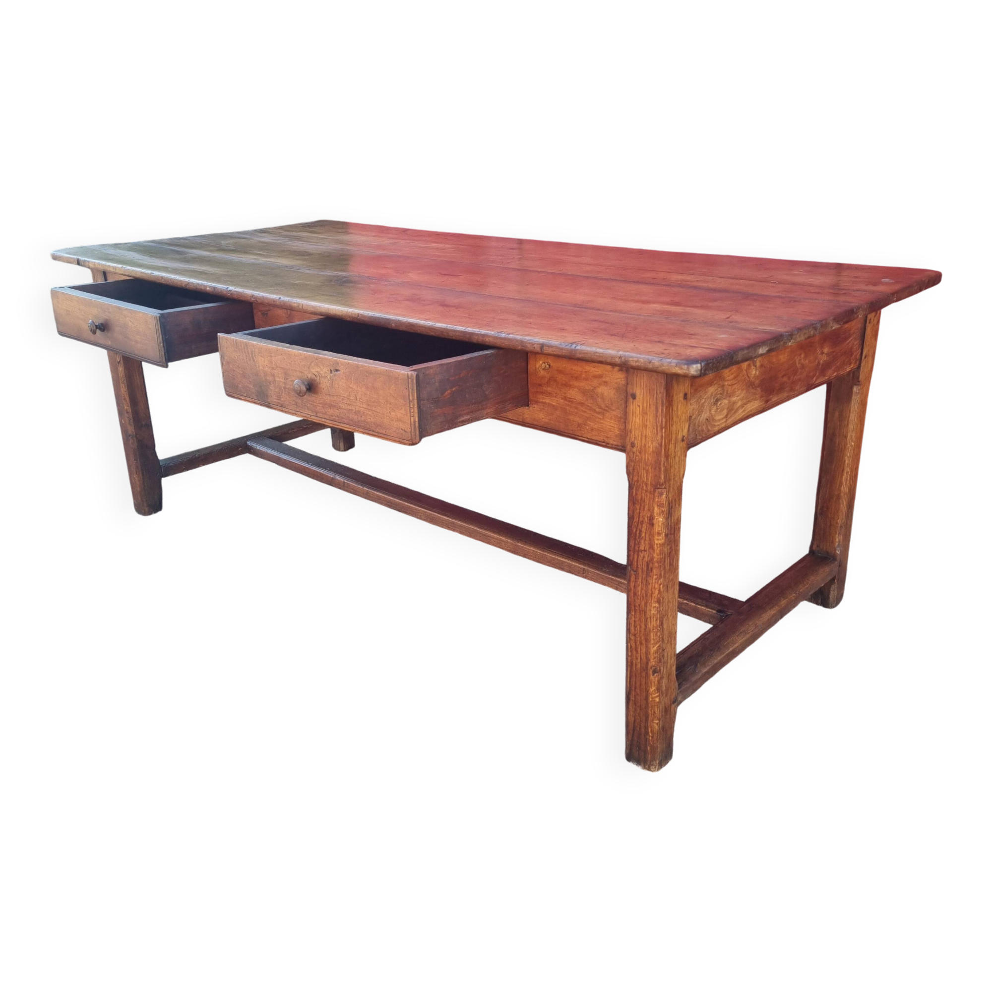 Table de ferme chêne et merisier