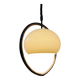 Space Age mushroom pendant light in bamboo Dijkstra Mid Century
