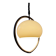 Space Age mushroom pendant light in bamboo Dijkstra Mid Century