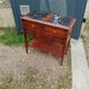 Bedside console old marble top Louis XVI style