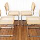 4 cesca b32 breuer chairs made in italy - cane seats reworked