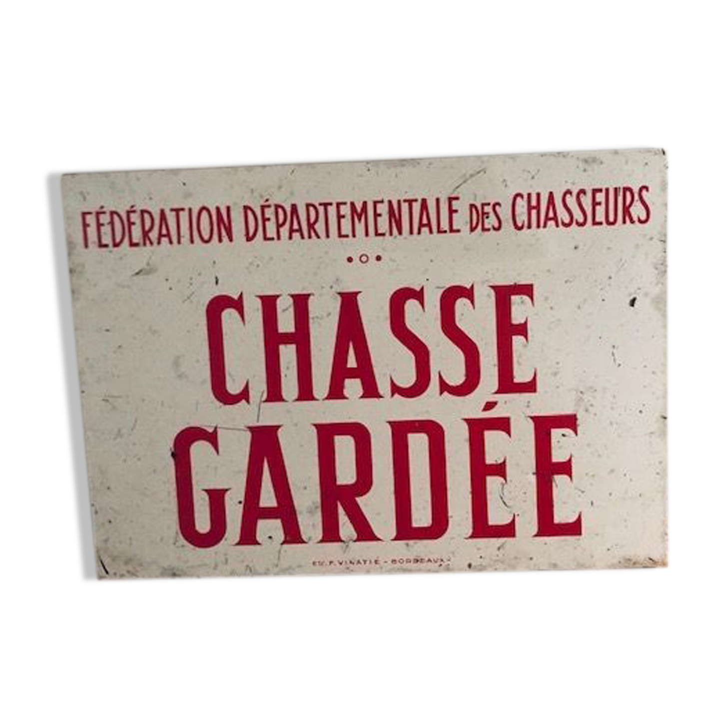 Metal plate HUNTING GUARDED