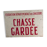 Metal plate HUNTING GUARDED