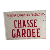 Metal plate HUNTING GUARDED