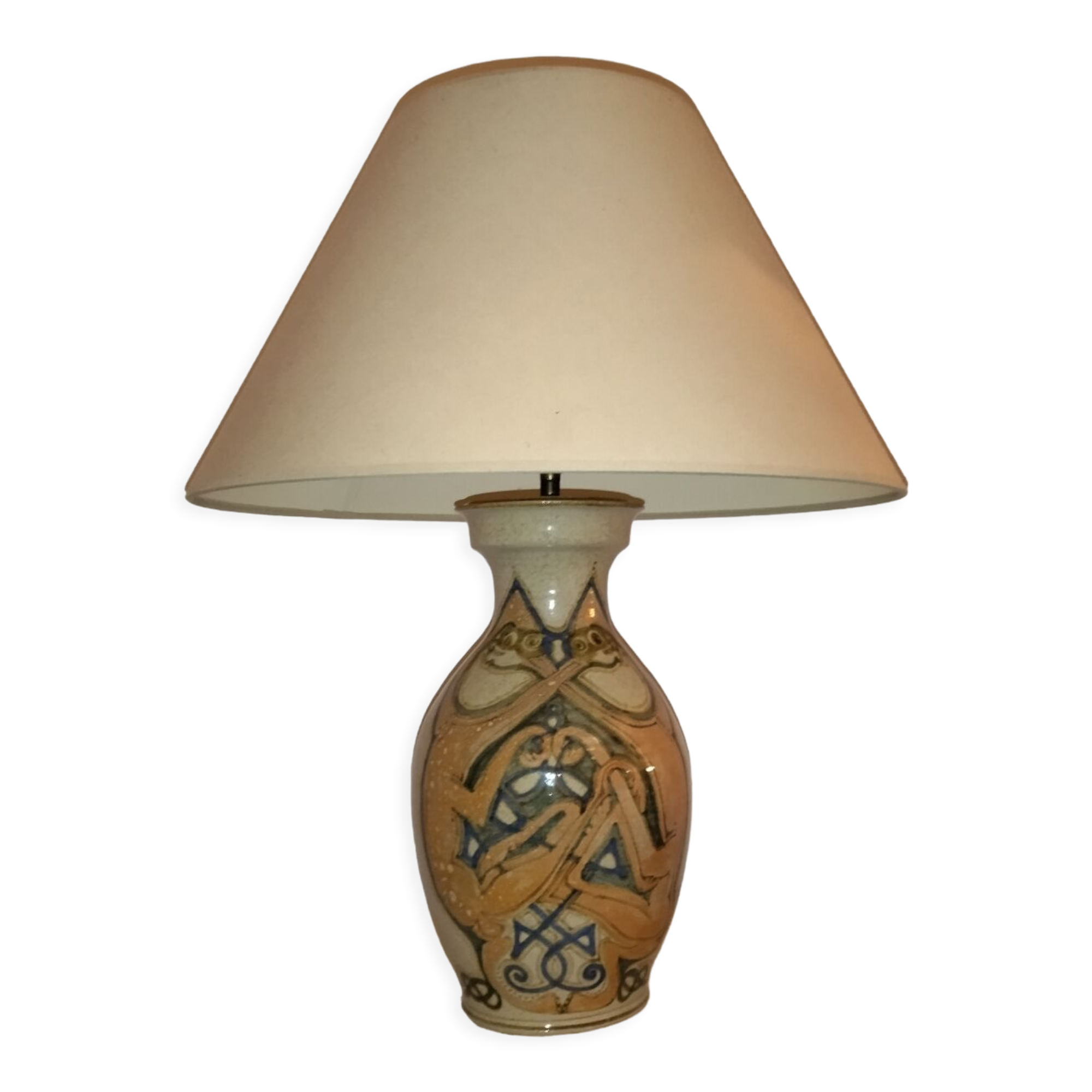 Ceramic lamp Ireland pottery 80s castle connell