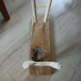 Small solid wood bench