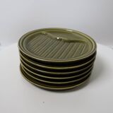 Assiettes en barbotine, Gien 1960