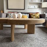Charlotte Perriand's "Rio" rattan coffee table by Cassina