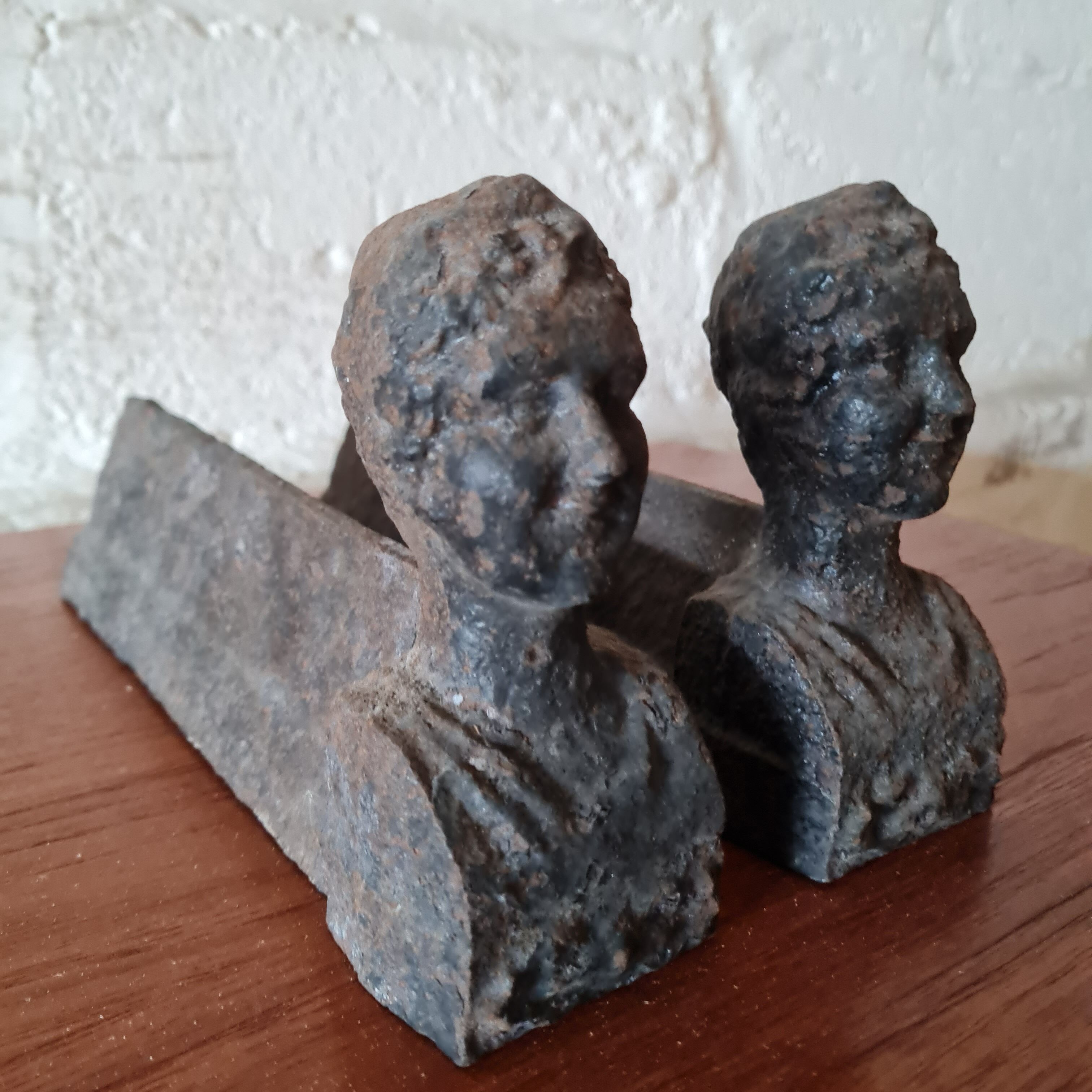 Pair of cast iron chimney covers