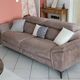 Newport 3-seater taupe microfibre sofa