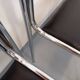 Set of 6 vintage Italian stackable chairs in chrome metal and faux leather.