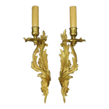 Pair of sconces with 1 fire Louis XV style