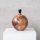 Wooden Mid-Century Circular French Table Lamp