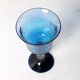 Vintage Murano Blue Hand Blown Twisted Stem Wine Goblet / Murano / Italy