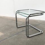 Nested glass tables Mid-century space age, 1960s, set of 2
