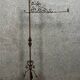 Gilbert Poillerat (after:): Reading floor lamp circa 1940 in wrought iron
