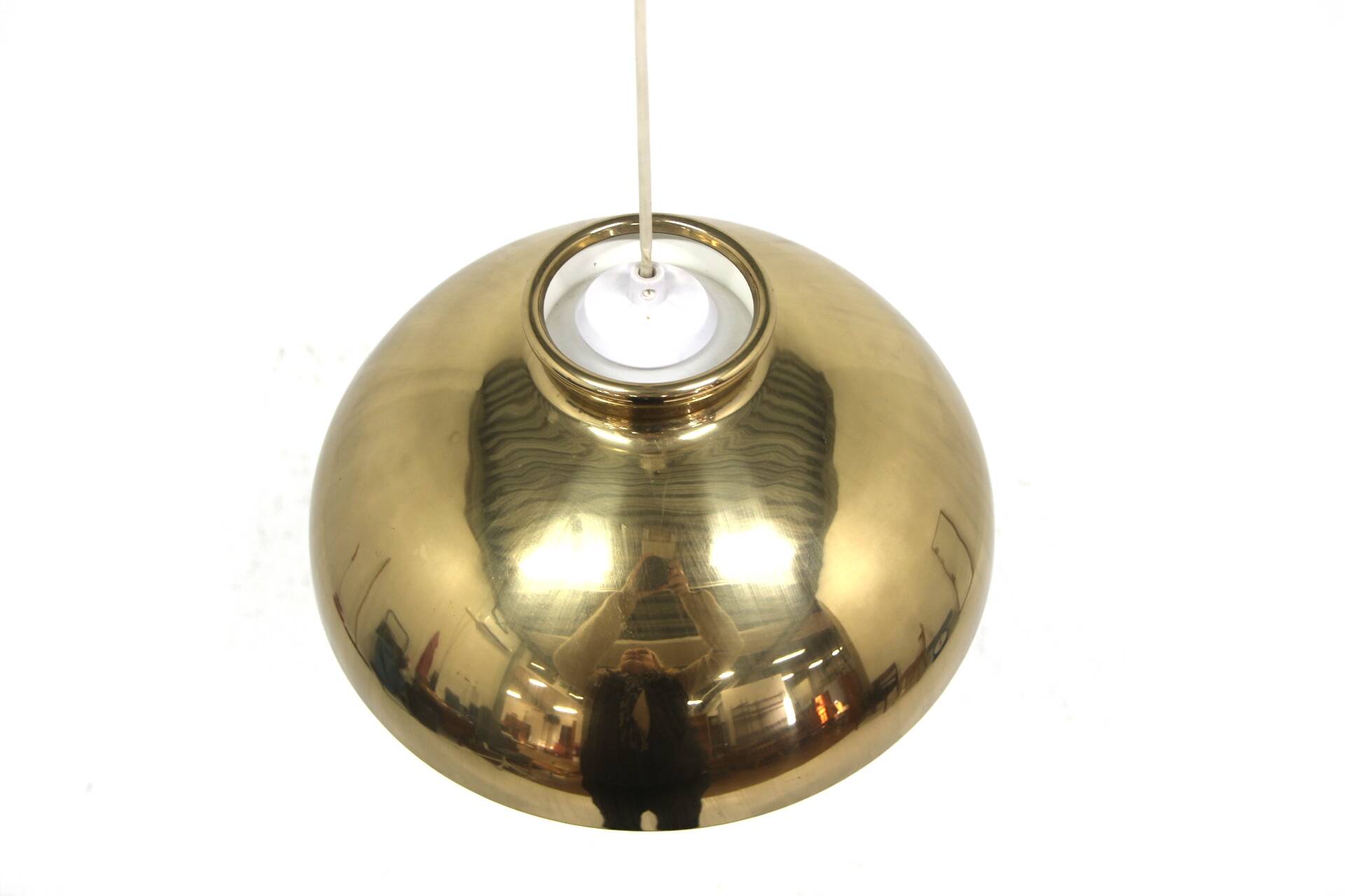 Metal pendant light, Sweden, 1970