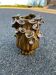 Vintage ceramic vase with mushroom relief decoration