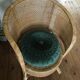 Vintage bottle green velvet round cushion