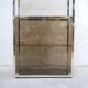 Bookcase vintage shelf in brass and smoked glass