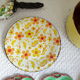 Vintage dinette in enamelled sheet metal of 27 pieces