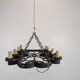 Renaissance style wrought iron chandelier