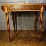 Oval Art Deco side table inlaid with a star, Sue & Mare style, circa