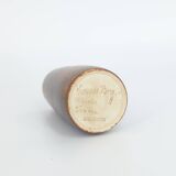 Petit vase de collection scandinave moderne en grès chocolat du milieu du siècle par Gunnar Borg